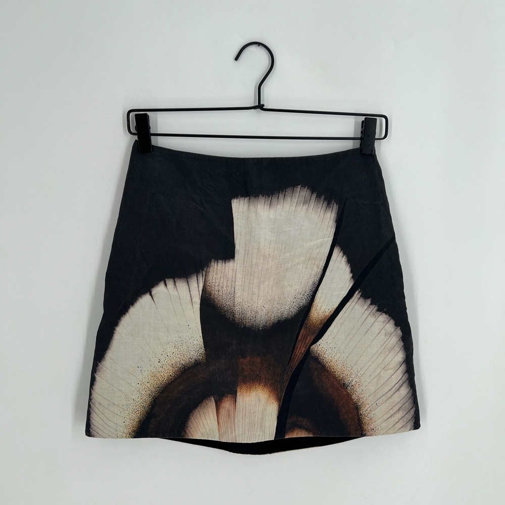 Cos x Stephen Doherty Floral Print Linen Blend Mini Skirt